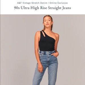 brand new abercrombie & fitch straight jeans! bought wrong size, super cute!